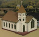 Download the .stl file and 3D Print your own Church HO scale model for your model train set.